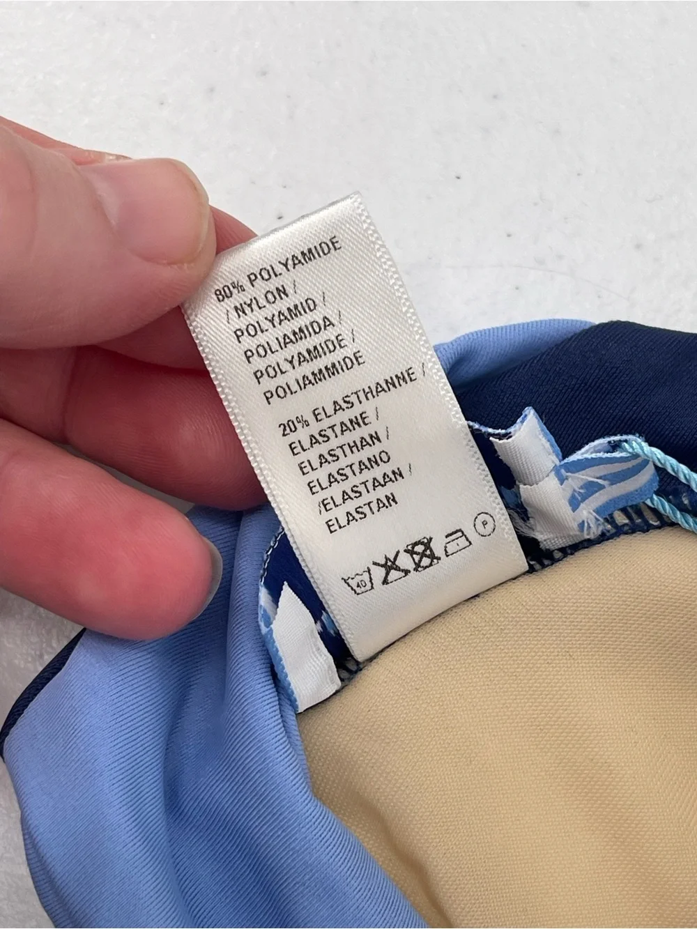 Les Canebiers NWT blue white bikini top